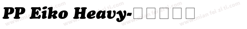PP Eiko Heavy字体转换